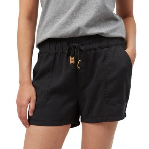 Tentree Size M Instow Shorts Black 3” Inseam Tencel - Picture 1 of 5